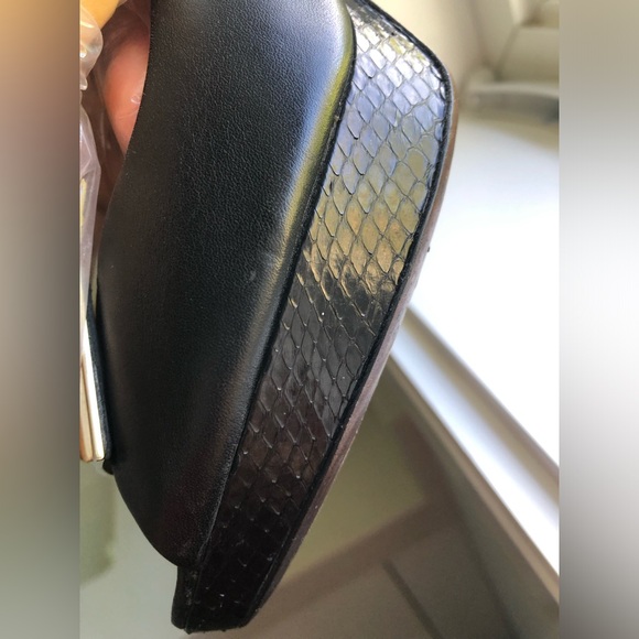 Emilio Pucci Black Leather Peep-Toe Heels Size 39 - Picture 7 of 10